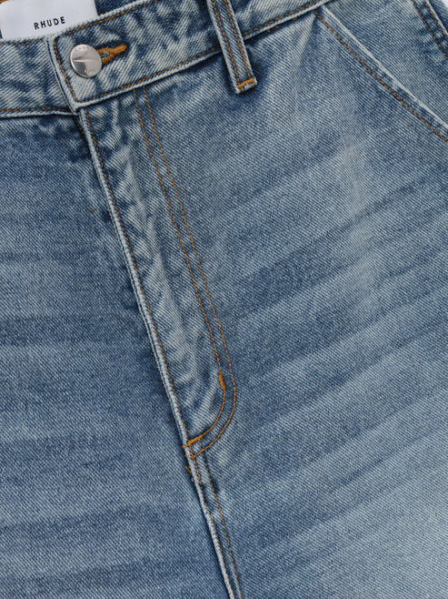 RHUDE CARGO DENIM BAGGY SHORT