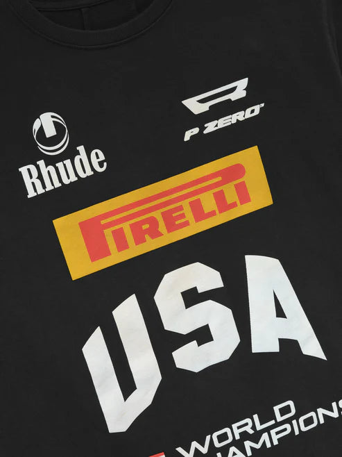 RHUDE US CHAMPS TEE