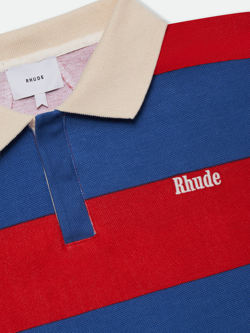 STRIPED PIQUE POLO