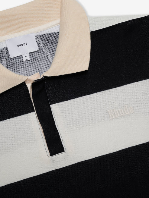 STRIPED PIQUE POLO