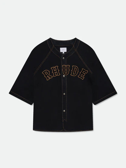 RHUDE BASEBALL DENIM SHIRT