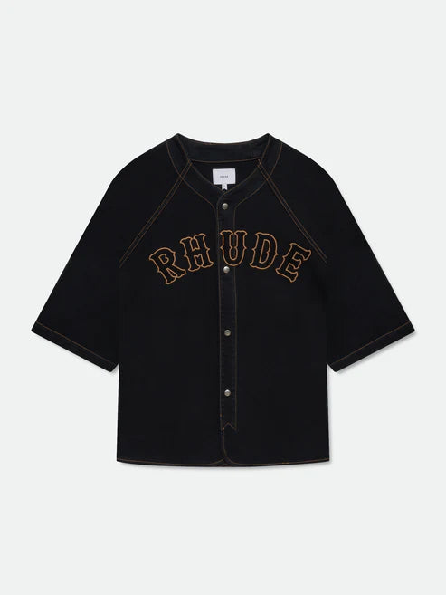 RHUDE BASEBALL DENIM SHIRT