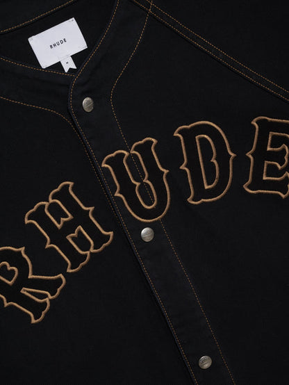 RHUDE BASEBALL DENIM SHIRT