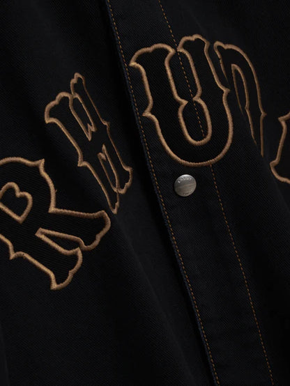 RHUDE BASEBALL DENIM SHIRT