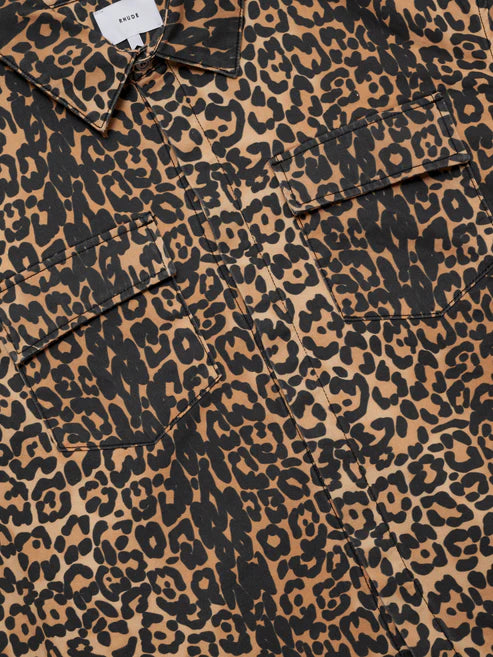 LEOPARD BOXY WORK SHIRT