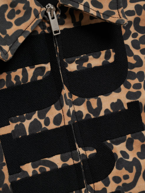 RHUDE LEOPARD OVERSIZED WORK JACKET