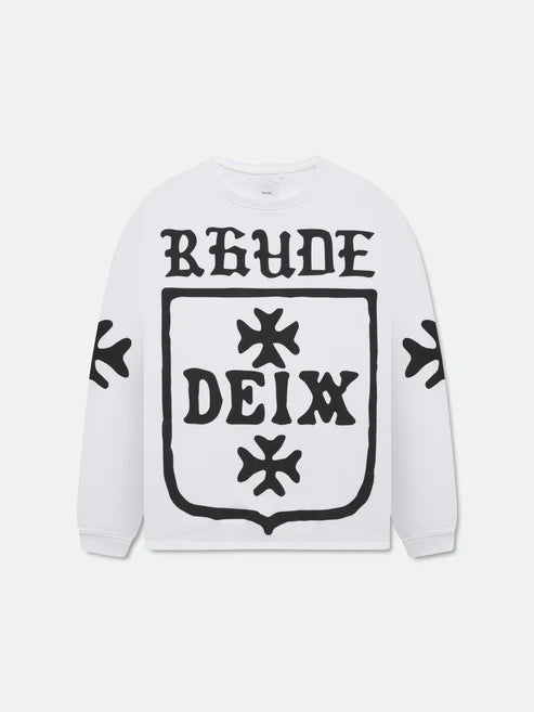 RHUDE DEIX SHIELD OVERSIZED LS TEE