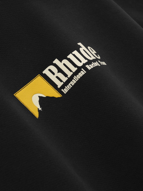 RHUDE INTERNATIONAL RACING LOGO HOODIE