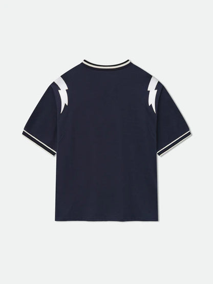 RHUDE LIGHTNING RINGER JERSEY TEE