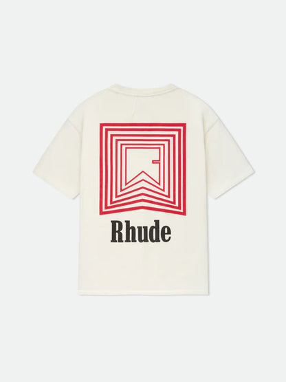 RHUDE CHEVRON LOGO REPEAT TEE