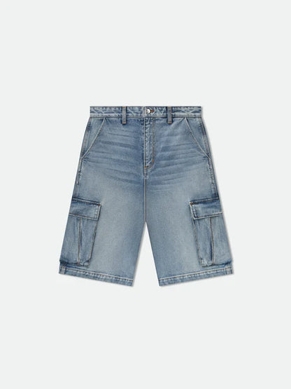 RHUDE CARGO DENIM BAGGY SHORT