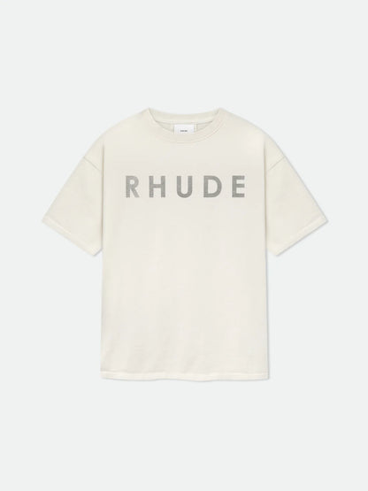 RHUDE DISTRESSED LOGO TEE