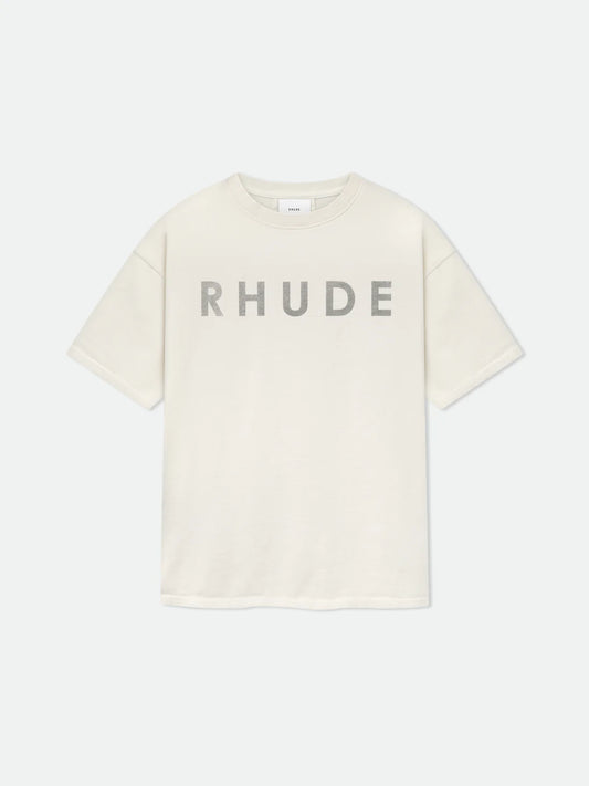 RHUDE DISTRESSED LOGO TEE