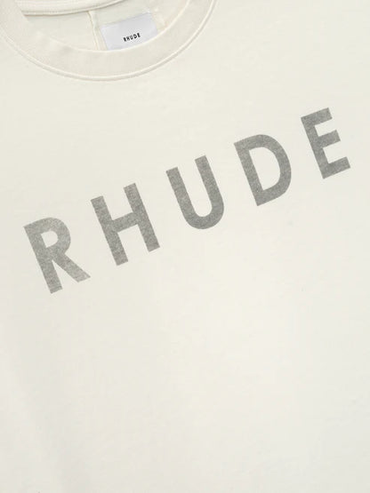 RHUDE DISTRESSED LOGO TEE