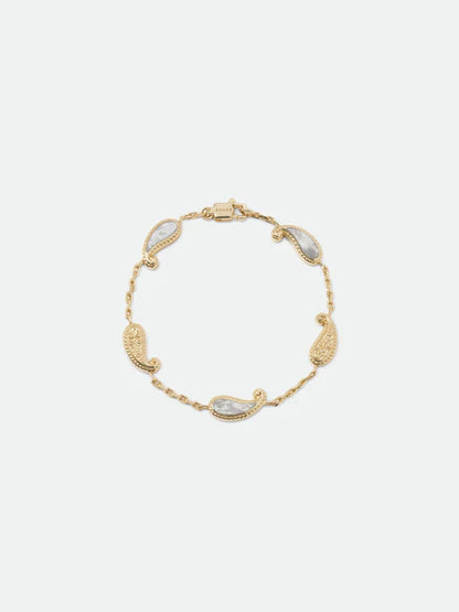 RHUDE TEARS OF JOY BRACELET — GOLD/MOTHER OF PEARL