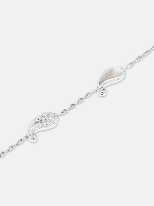 TEARS OF JOY BRACELET — SILVER/MOTHER OF PEARL