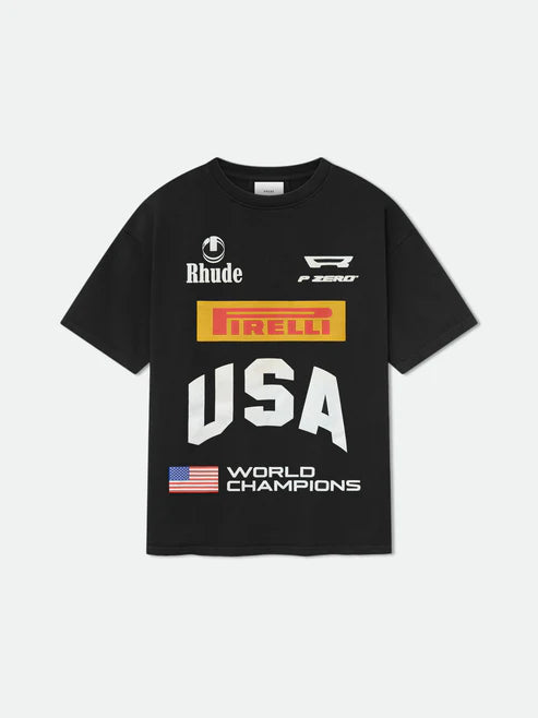 RHUDE US CHAMPS TEE
