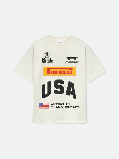 RHUDE US CHAMPS TEE