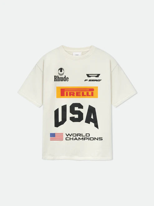 RHUDE US CHAMPS TEE
